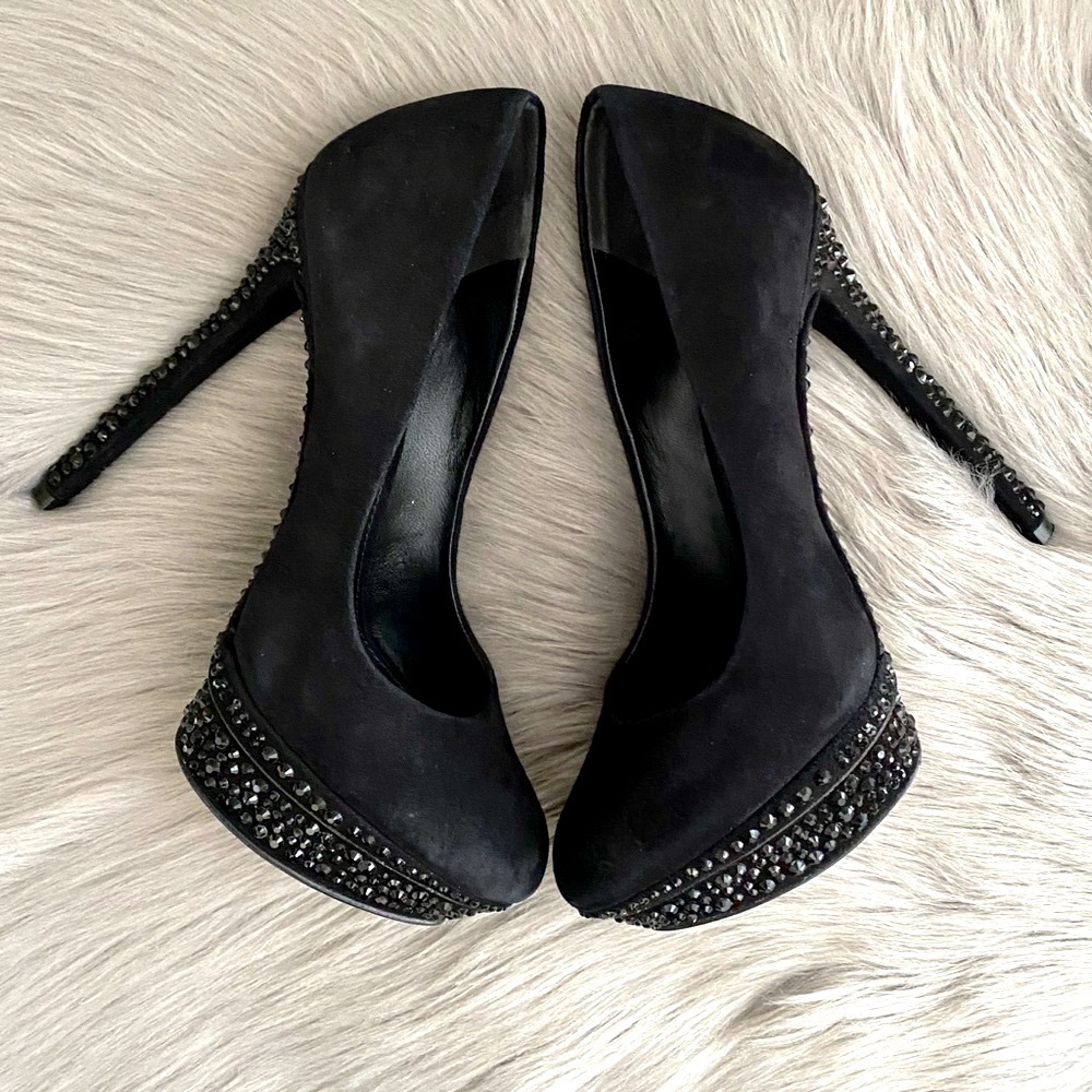 Brian Atwood Crystal Covered Platform Pumps